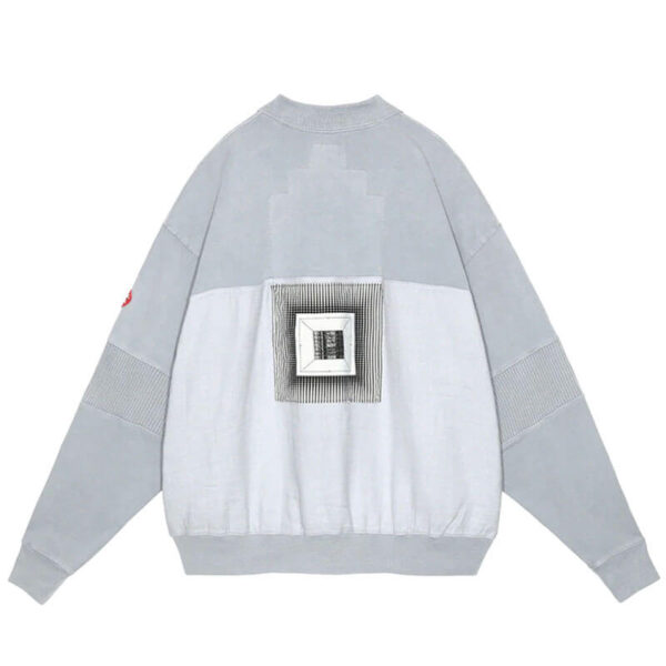 CAV EMPT Overdye Collared Light Crew - Blue Grey