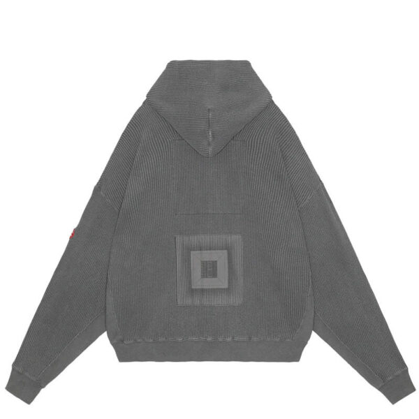 CAV EMPT Overdye Wide Rib Cut Zip Hoodie - Charcoal