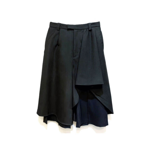 FACETASM Layered Frill Pants - Black / Navy