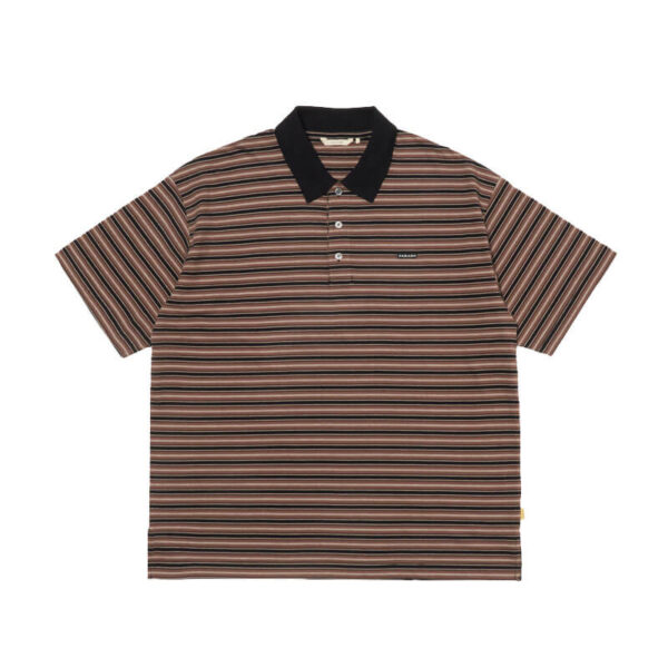 FARAH JAPAN Multi Striped Polo Tee
