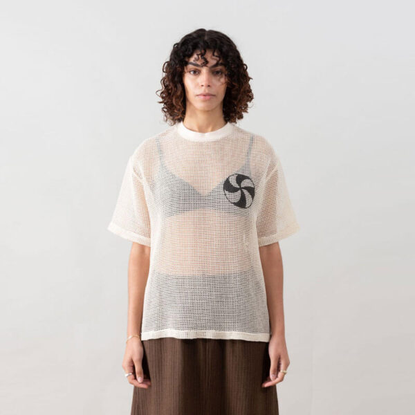 HERESY Mesh Tee - Ecru
