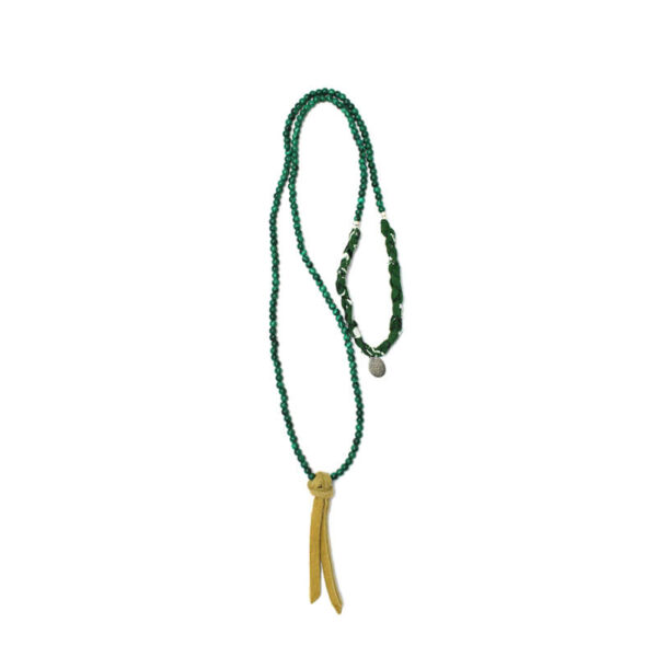 MIKIA 4mm Stone Bandana Necklace - Malachite MIKIA 4mm Stone Bandana Necklace - Malachite
