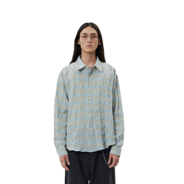 Mfpen-Exact-Shirt-Pale-Blue-Structured-Check MFPEN Exact Shirt - Pale Blue Structured Check