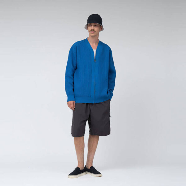 NANAMICA 5G Zip Cardigan - Blue