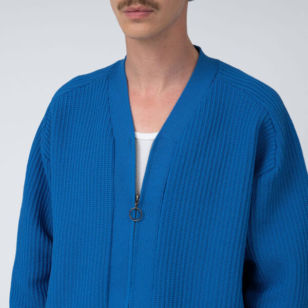 NANAMICA 5G Zip Cardigan - Blue
