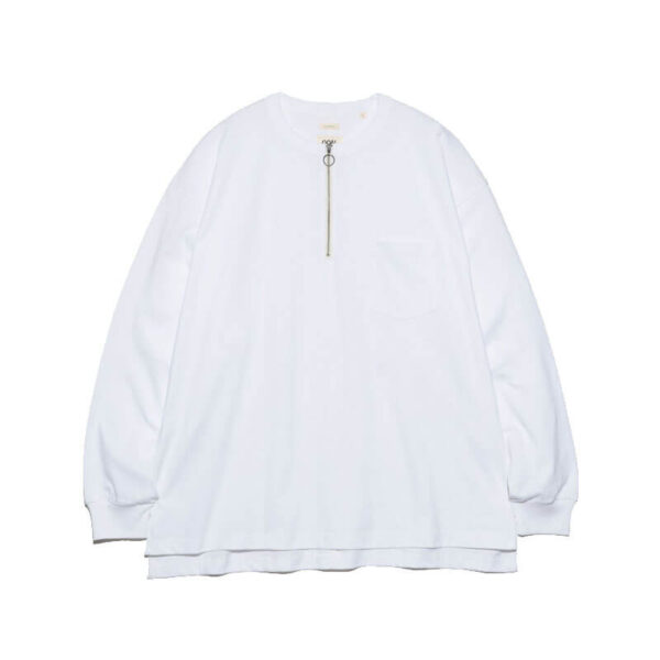 NANAMICA Half Zip LS Tee - Off White