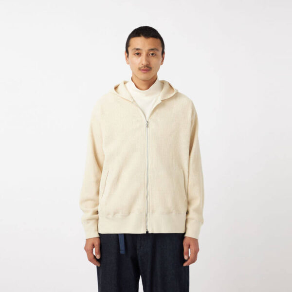 NANAMICA Zip-Up Thermal Hoodie - Navy