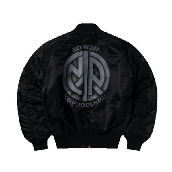 NO PROBLEMO ALPHA INDUSTRIES No War MA-1 Jacket - Black