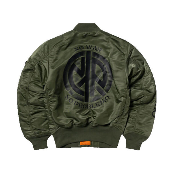 NO PROBLEMO ALPHA INDUSTRIES No War MA-1 Jacket - Green