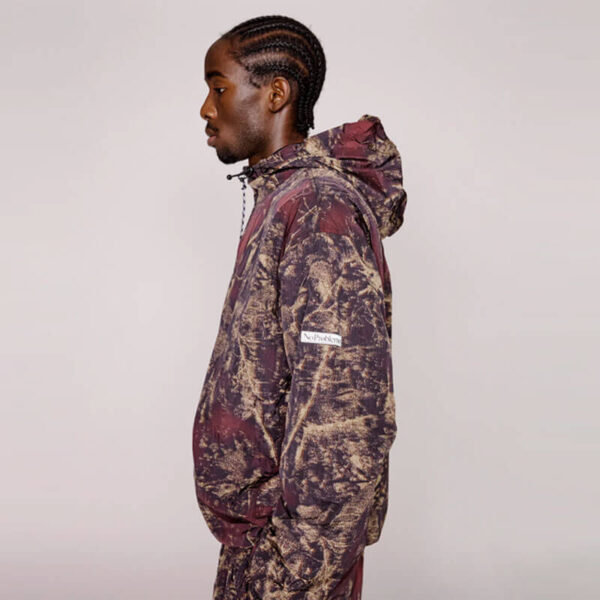 NO PROBLEMO Forest Glitch Nylon Jacket