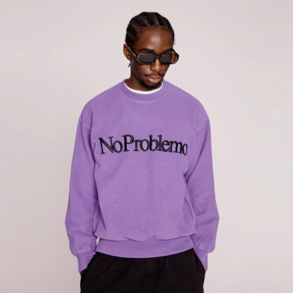 NO PROBLEMO Reverse Fleece Sweat - Lilack