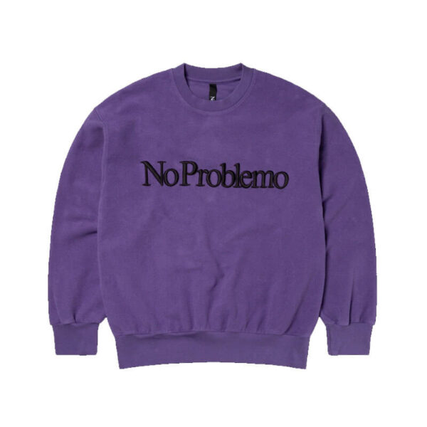 NO PROBLEMO Reverse Fleece Sweat - Lilack