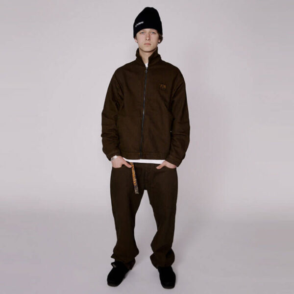 NO PROBLEMO Striped Nacoyo Bagi Jean - Brown