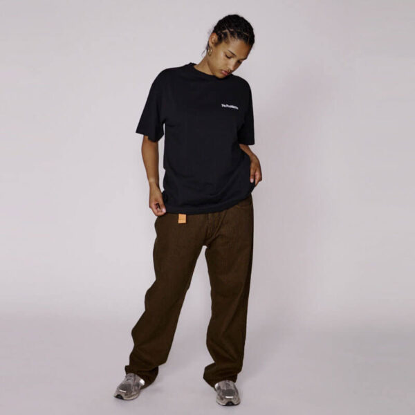 NO PROBLEMO Striped Nacoyo Bagi Jean - Brown