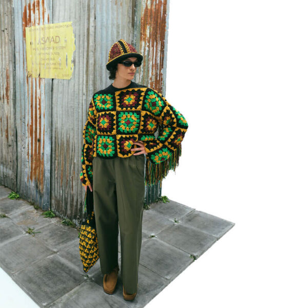 NICHOLAS DALEY Hand Knitted Breton