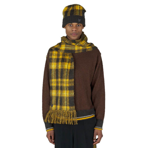 NICHOLAS DALEY Lyle & Scott Knitted Tartan Scarf