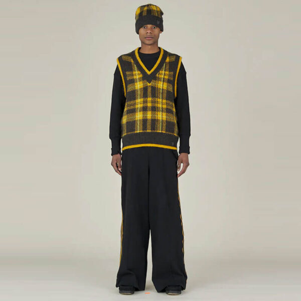 NICHOLAS DALEY Lyle & Scott Knitted Tartan Vest