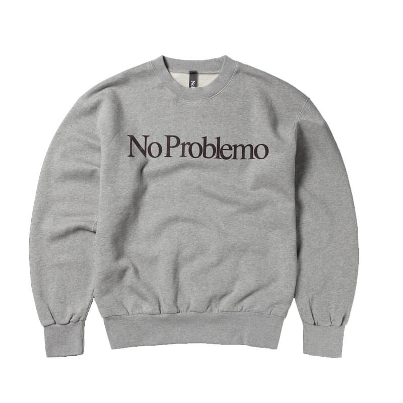 No-Problemo-Sweatshirt-Grey-Marl No-Problemo-Sweatshirt-Grey-Marl