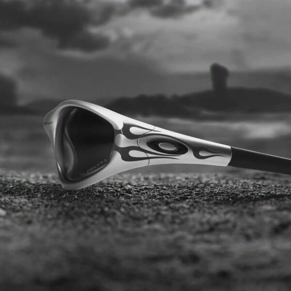 OAKLEY MUZM Straight Jacket™ 99 - X-Silver Flames