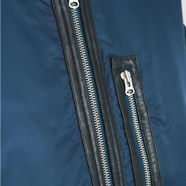 PHINGERIN Trim Leather Bomber Jacket