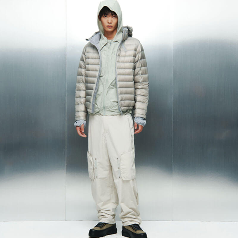 ジャケット・アウター SANSANGEAR SUFFIX PUFFER JACKET GREY25FW Sansan Gear】 Suffix Puffer Jacket Grey 25FW☆人気 (San San Gear