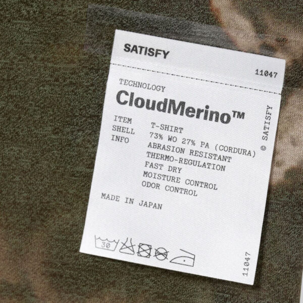 SATISFY® CloudMerino™ T‑Shirt - Batik Military