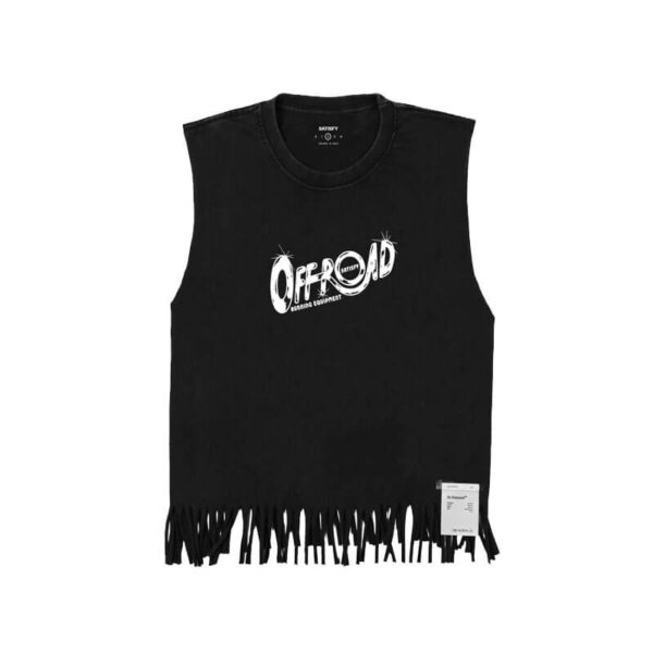 SATISFY® MothTech™ Cropped Fringed Muscle Tee