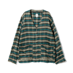 SOUTH2-WEST8-V-Cuello-Chaqueta-Plaid-Emerald-Negro