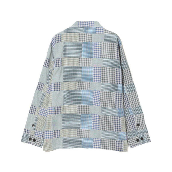 SOUTH2 WEST8 Smokey Shirt - Plaid Patchwork Navy