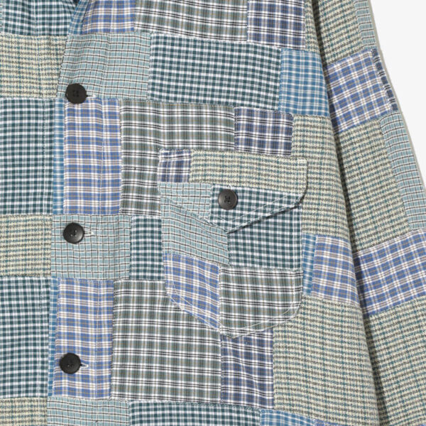 SOUTH2 WEST8 Smokey Shirt - Plaid Patchwork Navy