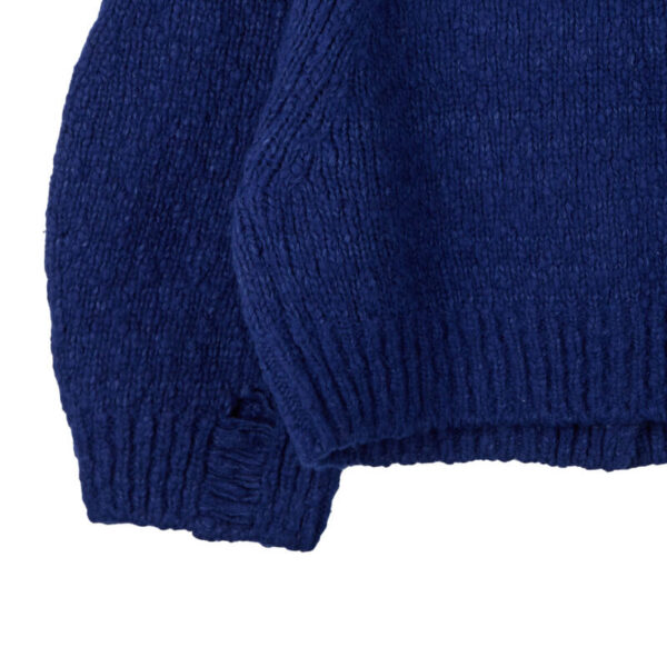 STAND ALONE Distressed Round Cardigan - Blue