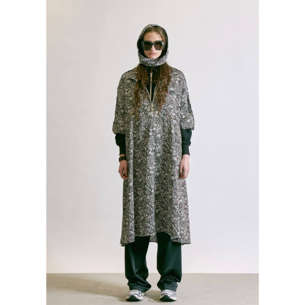 STAND ALONE Floral Tracksuit Dress - Black