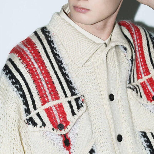 TOGA ARCHIVES Mesh Knit Jacket - Off White