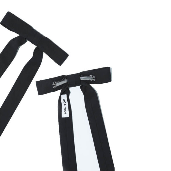 TOGA ARCHIVE Metal Ribbon Tie - Black