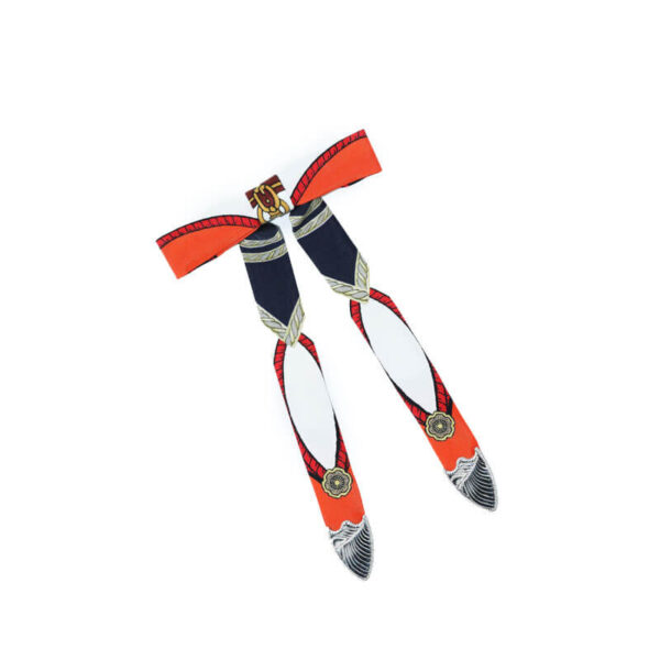 TOGA ARCHIVE Print Metal Ribbon Tie - Orange