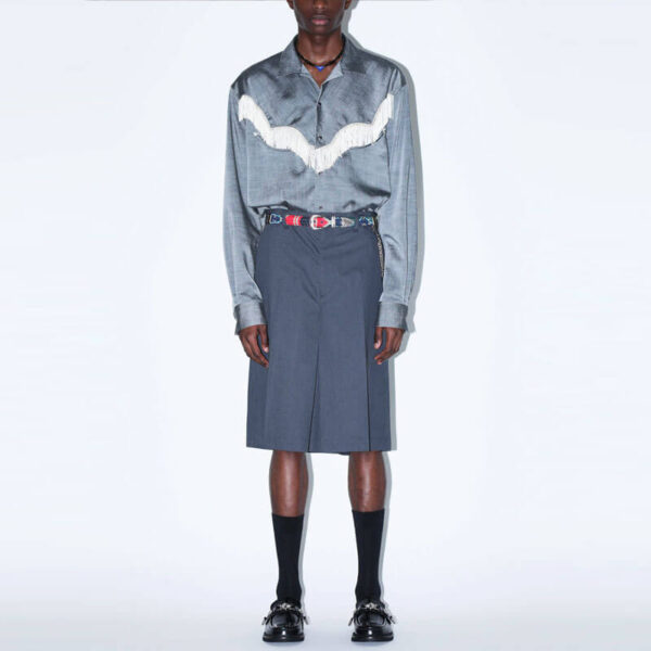 TOGA ARCHIVE Slab Tropical Fringe Shirt