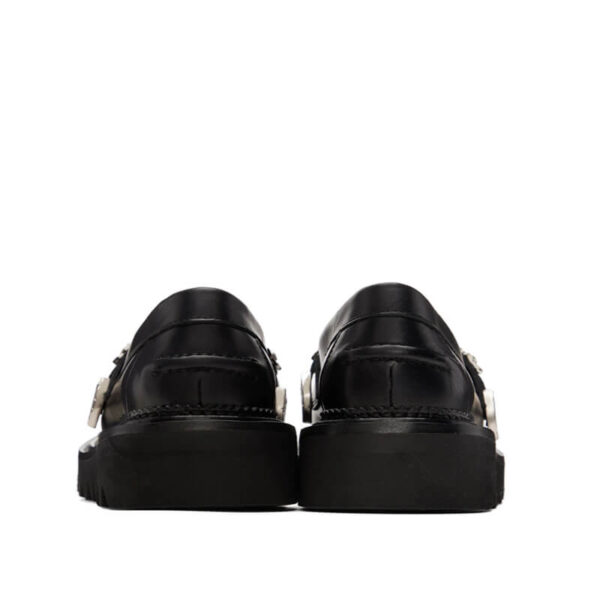 TOGA shark sole loafer white black2