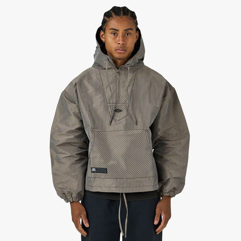 Masked Check Anorak - Beige / Black - THEROOM | Streetwear