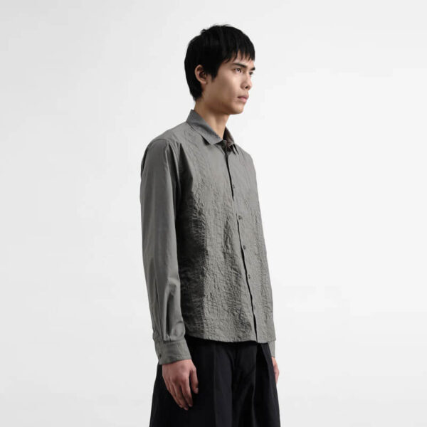 YMC Curtis Shirt - Embroidered Gunmetal