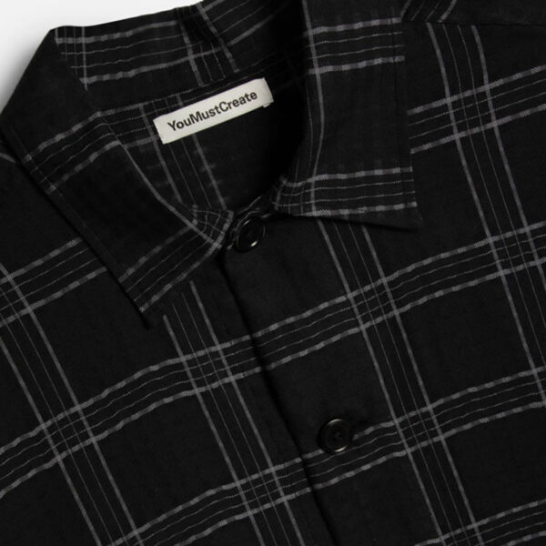 YMC PJ Overshirt - Check Black / Grey