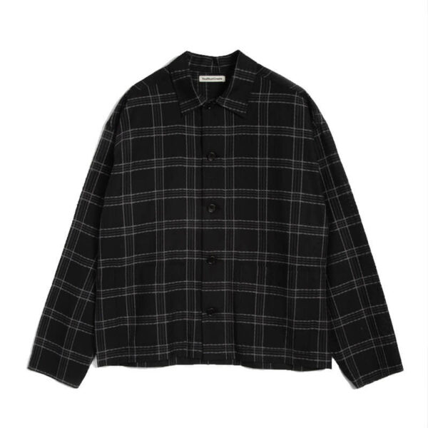 YMC-PJ-Overshirt-Check-Black-Grey YMC PJ Overshirt - Check Black / Grey