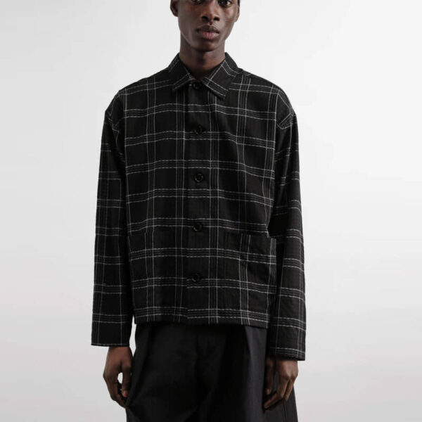 YMC PJ Overshirt - Check Black / Grey