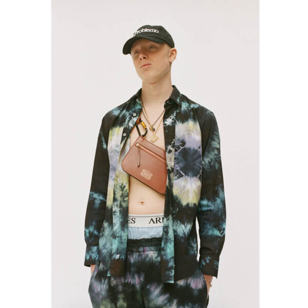 ARIES Bobby Leather Bag - Tan