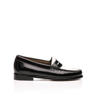G.H. BASS Weejuns Wmns Penny Loafers - Blanco y Negro