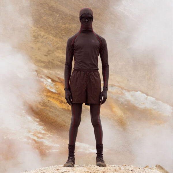 66º NORTH x DISTRICT VISION Reykjavik Running Balaclava Top - Earth Brown