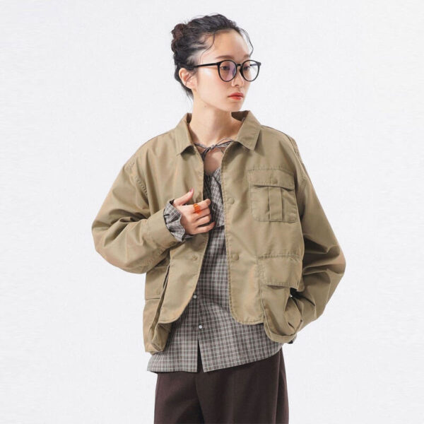 BEAMS BOY Big Chambray Gabardine Fishing Jacket