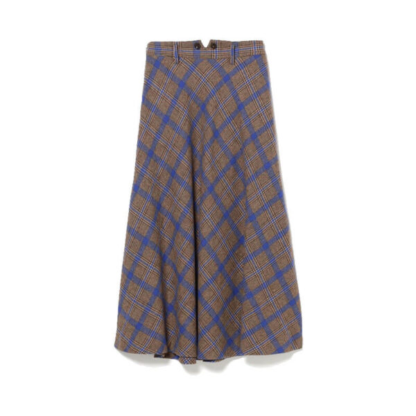 BEAMS BOY Check Long A-line Skirt