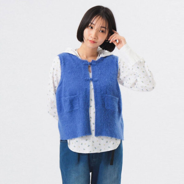 BEAMS BOY China Button Vest