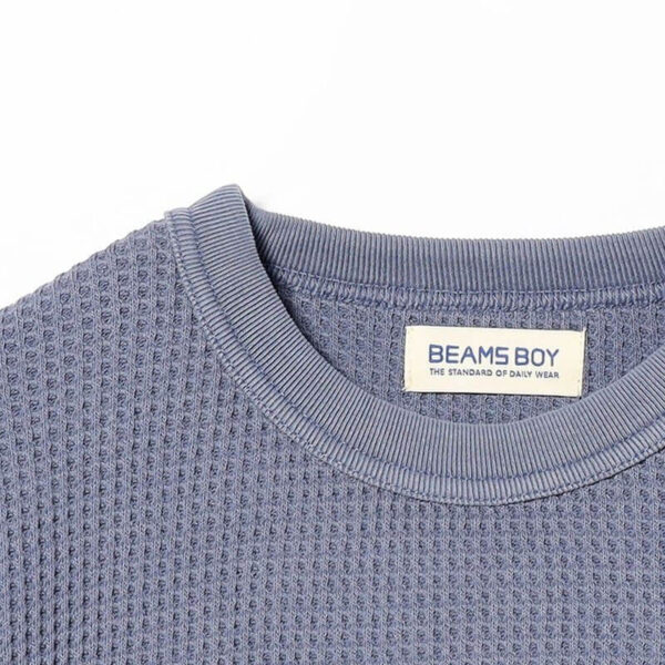 BEAMS BOY Cotton Thermal Crewneck Longsleeve Tshirt