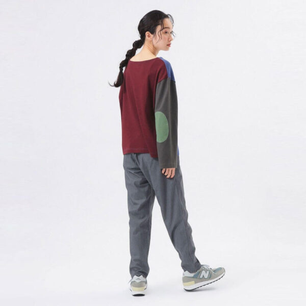 BEAMS BOY Elbow Patch Basque LS Tshirt - Solid